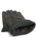 Karla Hanson Men's Genuine Leather Touch Screen Gloves - Black | MaxStrata®