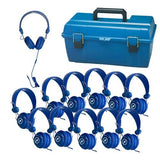 HamiltonBuhl Lab Pack - 12 Blue Favoritz Headsets with In-Line Microphone & TRRS Plug | MaxStrata®