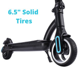 GlareWheel ES-S8 Microgo Electric Scooter in Black - Foldable & Lightweight, 12mph | MaxStrata®