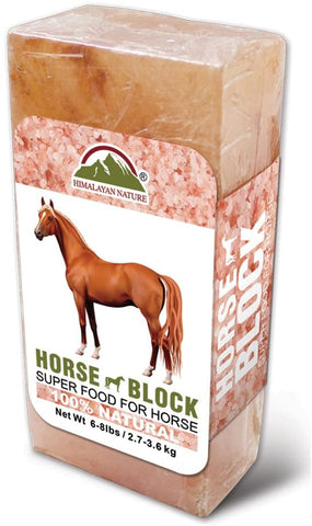 Himalayan Nature 100% Natural Himalayan Horse Rock Salt Block - Mineral Salt Licking Brick for Horses | 5-8 LBS | MaxStrata®