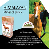 Himalayan Nature 100% Natural Himalayan Horse Rock Salt Block - Mineral Salt Licking Brick for Horses | 5-8 LBS | MaxStrata®