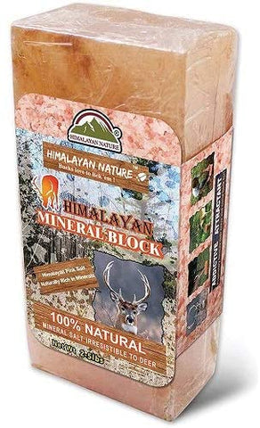 Himalayan Nature 100% Natural Himalayan Rock Deer Salt Block - Animal Licking Mineral Salt Block | 2-5 LBS | MaxStrata®