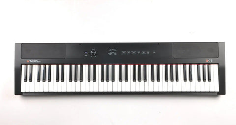 Artesia A-73 Keyboard | 73-Key Digital Piano/Keyboard w/ 12 Dynamic Voices, USB MIDI, Power Supply, Sustain Pedal & 2 Month Subscription | MaxStrata®