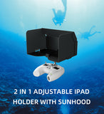 QYSEA 2-In-1 Adjustable Tablet Holder with Sun Hood for All FIFISH Underwater Drones | MaxStrata®