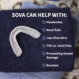 SOVA 3D Mouth Guard 1.6mm with Case | Custom-Fit Sleep Night Guard for Clenching and Grinding Teeth | MaxStrata®