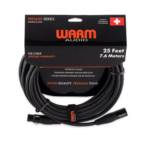 Warm Audio Premier Series XLR Female to XLR Male Microphone Cable - 25-foot | MaxStrata®