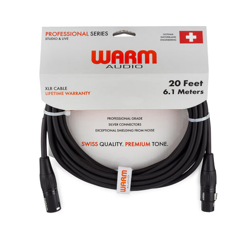 Warm Audio Pro Series XLR Female to XLR Male Microphone Cable - 20-foot | MaxStrata®