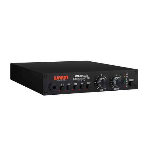 Warm Audio WA12 500 MKII Single Channel Microphone Preamplifier & Instrument DI - Black | MaxStrata®