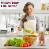 Himalayan Chef Pink Salt with Onion & Red Pepper - 3.53 Oz - Small Refillable Glass Grinders