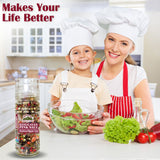 Himalayan Chef Rainbow Pepper Corn & Salt - 3.53 Oz - Small Refillable Glass Grinders | MaxStrata®
