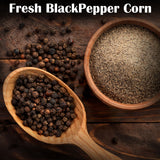 Himalayan Chef Himalayan Black Pepper - 6.35 Oz, Refillable Large Glass Grinder | MaxStrata®