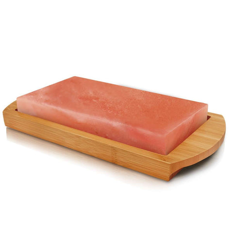 Himalayan Chef Salt Plank with Holder - Cooking, Grilling, and Serving Plate | MaxStrata®