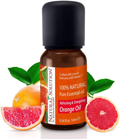 Natural Solution 100% Natural Pure Essential Oil - Refreshing & Energizing Orange Oil - 10 ml | MaxStrata®