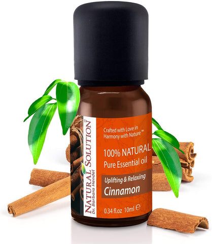 Natural Solution 100% Natural Pure Essential Oil - Uplifting & Relaxing Cinnamon Oil - 10 ml | MaxStrata®