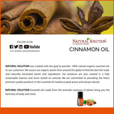 Natural Solution 100% Natural Pure Essential Oil - Uplifting & Relaxing Cinnamon Oil - 10 ml | MaxStrata®
