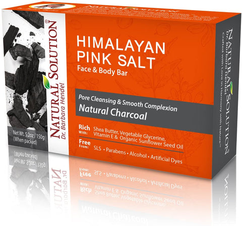 Natural Solution Face & Body Bar Soap - Herbal & Natural Soap Bar - Charcoal - 5.2 oz. | MaxStrata®