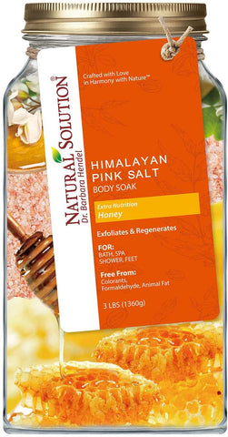 Natural Solution Pink Himalayan Bath Salt Body & Muscle Relief Soak - Honey - 3 Lbs | MaxStrata®
