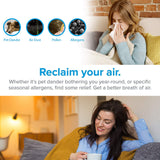 WBM Smart Air Purifier, Home Air Purifier Cleans Air From Smell, Pollen, Smoke, Dust Air Purifier for Home - White | MaxStrata®