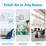 WBM Smart Air Purifier, Home Air Purifier Cleans Air From Smell, Pollen, Smoke, Dust Air Purifier for Home - White | MaxStrata®