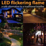 WBM Smart Solar Light Torch - 4 Pack, Waterproof, Flickering Flame Solar Lights Outdoor | MaxStrata®