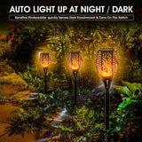 WBM Smart Solar Light Torch - 4 Pack, Waterproof, Flickering Flame Solar Lights Outdoor | MaxStrata®