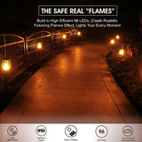WBM Smart Solar Light Torch - 4 Pack, Waterproof, Flickering Flame Solar Lights Outdoor | MaxStrata®