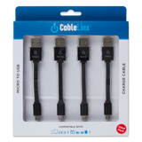 ChargeHub CableLinx Value Pack of 4 Micro to USB Cables | MaxStrata®