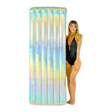PoolCandy Silver Holographic Deluxe Pool Raft - 74 x 30" | MaxStrata®