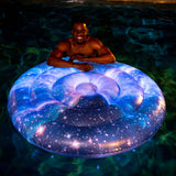 PoolCandy Illuminated Galaxy LED Jumbo Island 60" Butterfly Nebula Pool Raft | MaxStrata®