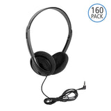HamiltonBuhl Personal Economical Headphones, 160 Pack | MaxStrata®