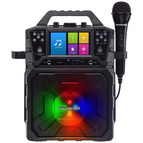 Karaoke USA Portable MP3 Karaoke System - 4.3" Digital Screen & Recording Function | MaxStrata®