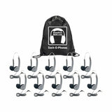 HamiltonBuhl Sack-O-Phones, 10 HA1A Personal Headsets, Wire Head Band Foam Ear Cushions | MaxStrata®