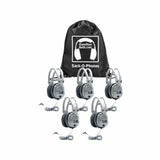 HamiltonBuhl Sack-O-Phones, 5 SC7V Deluxe Headphones w/ Volume Control in a Carry Bag | MaxStrata®