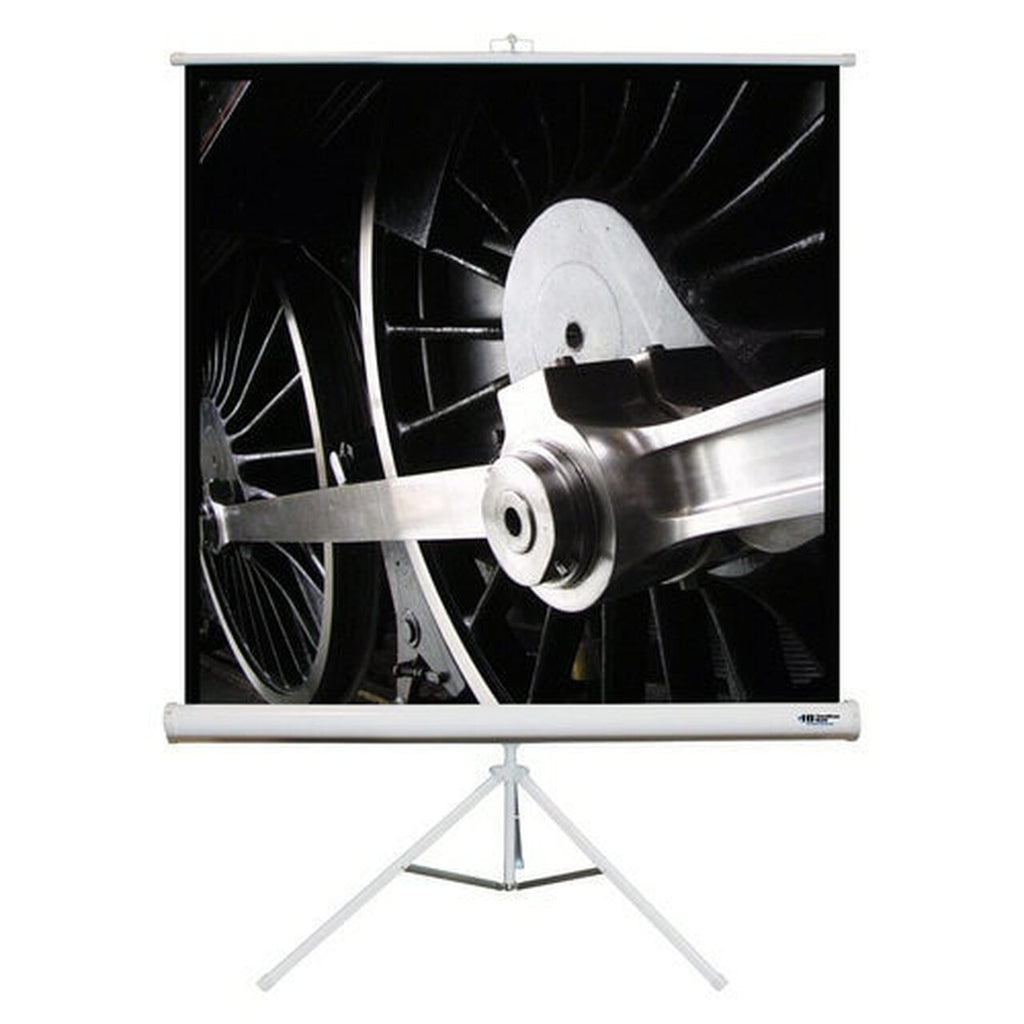 HamiltonBuhl 71" Diag. (50x50) Tripod Projector Screen, Square Format, Matte White Fabric | MaxStrata®