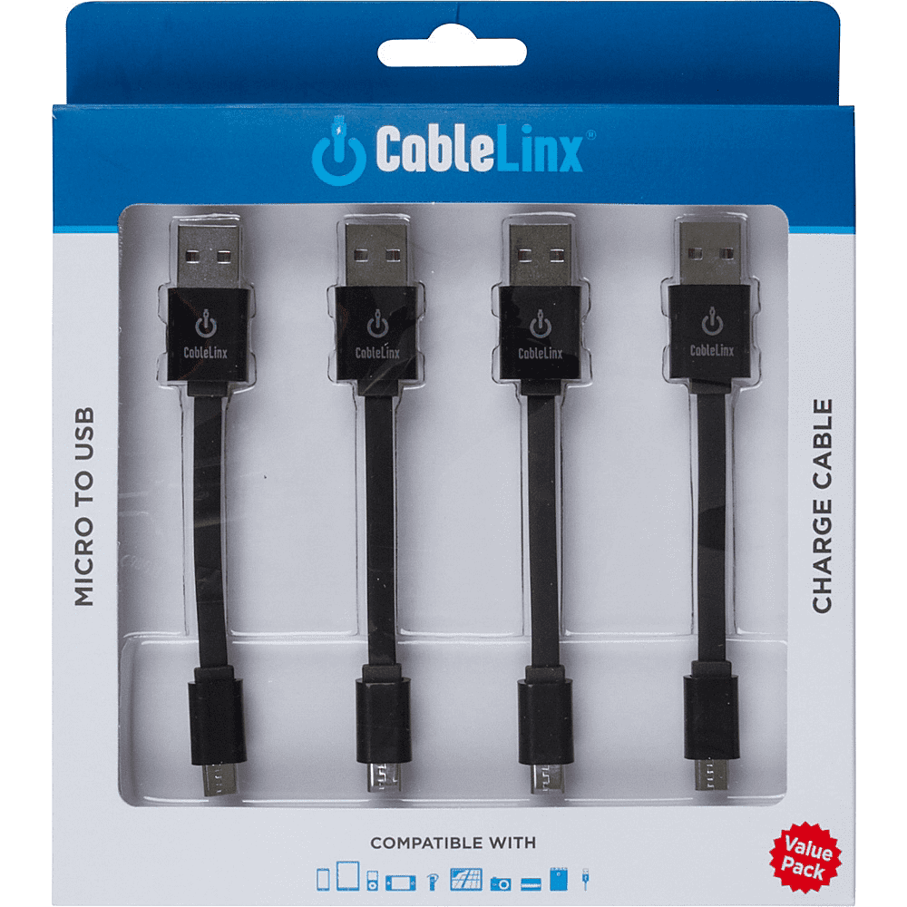 ChargeHub CableLinx Value Pack of 4 Micro to USB Cables | MaxStrata®
