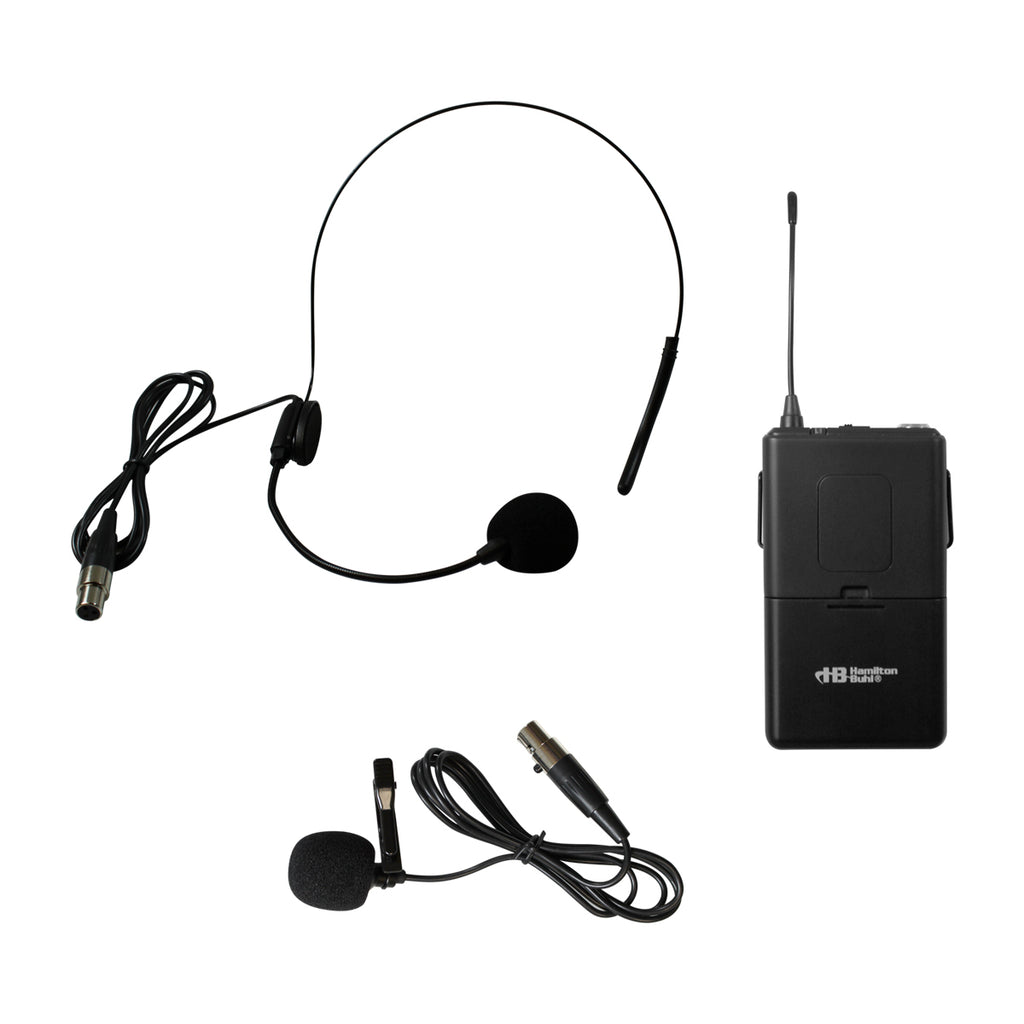 HamiltonBuhl VENU100A and VENU80A Belt Pack with Lapel Mic and Head-worn Mic Frequency 915.00 MHz | MaxStrata®