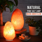 Himalayan Glow Natural Pink Salt Lamp with Dimmer & Neem Wooden Base | 6-8 LBS | MaxStrata®