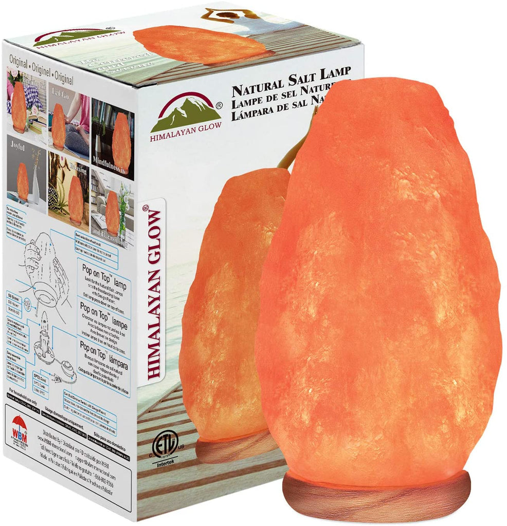 Himalayan Glow Large Natural Pink Salt Lamp with Dimmer & Neem Wooden Base | 8-11 LBS | MaxStrata®
