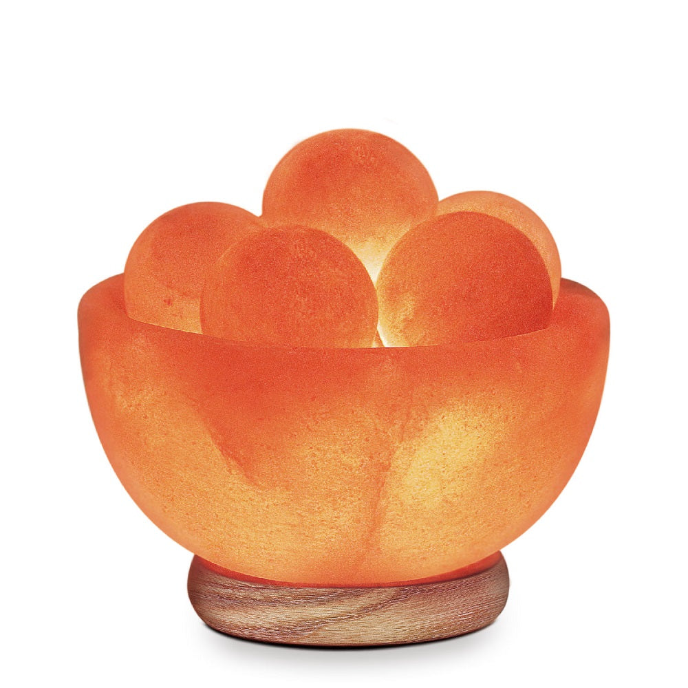 Himalayan Glow Salt Lamp with 5 Heated Massage Stones & Salt Bowl | MaxStrata®