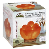 Himalayan Glow Salt Lamp with 5 Heated Massage Stones & Salt Bowl | MaxStrata®
