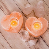 Himalayan Glow Heart Shape Himalayan Salt Candle Holder | MaxStrata®