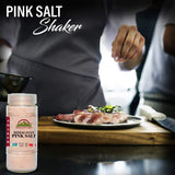 Himalayan Chef Himalayan Pink Salt Fine, Large Glass Shaker - 17.5 Ounce | MaxStrata®