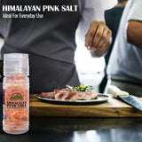 Himalayan Chef Himalayan Pink Salt Coarse - 4.2 Oz, Refillable Small Glass Grinder - Refillable | MaxStrata®